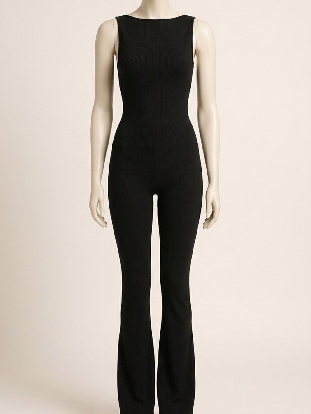 MASKERT Black Sleeveless Sports Jumpsuit Size L One Piece Activewear